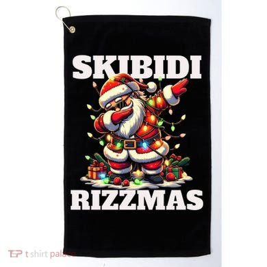Skibidi Rizzmas Funny Christmas Dab Golf Towel
