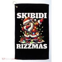 Skibidi Rizzmas Funny Christmas Dab Golf Towel thumb 0