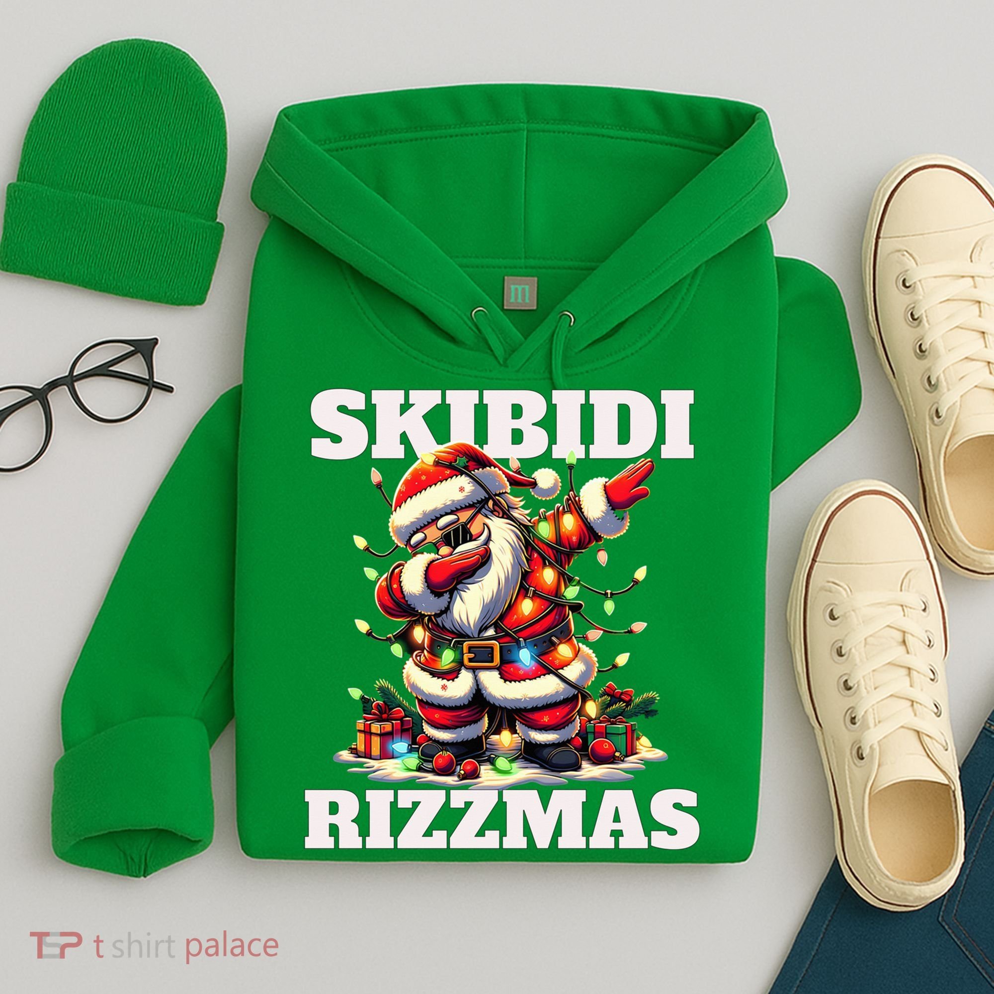 Skibidi Rizzmas Funny Christmas Dab Hoodie