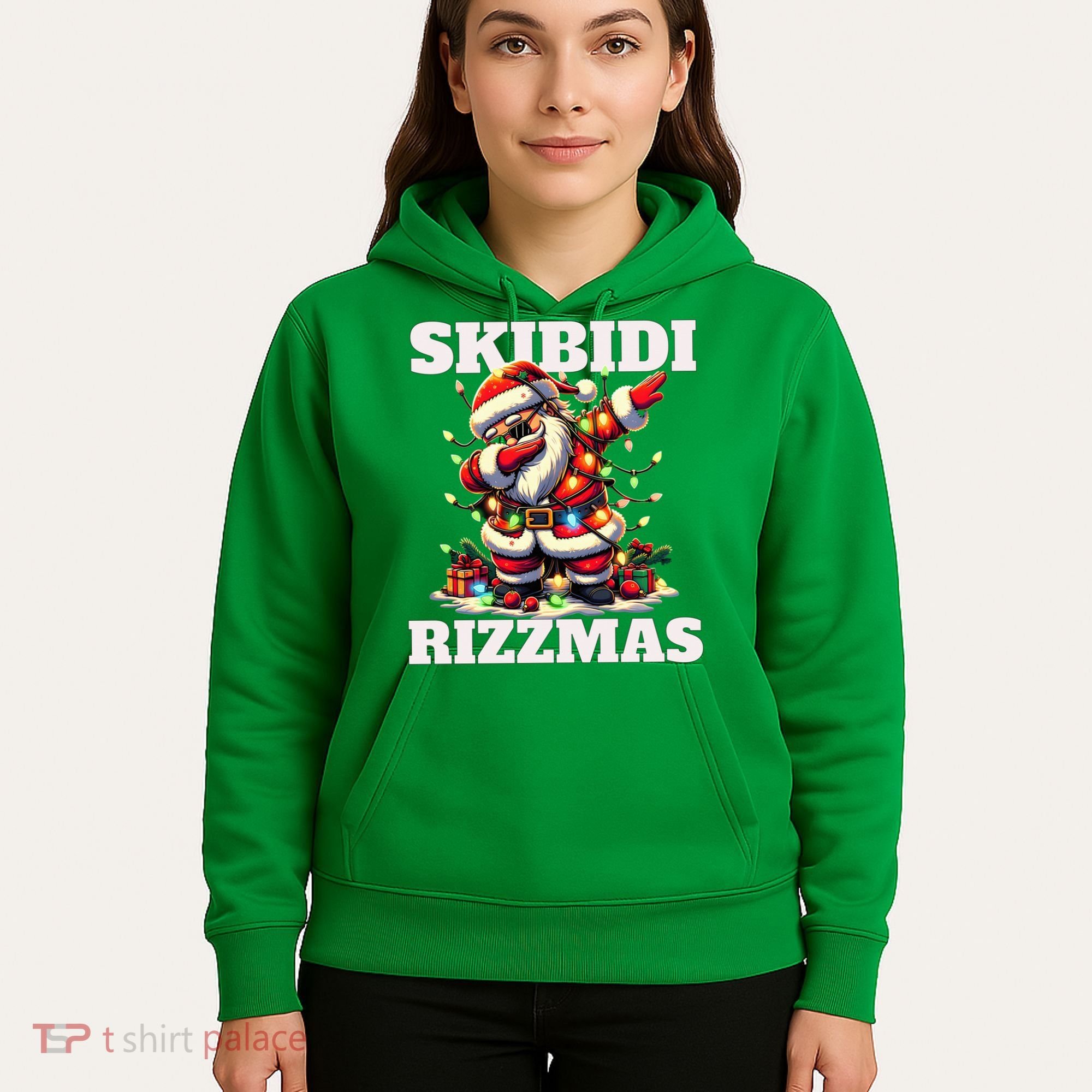 Skibidi Rizzmas Funny Christmas Dab Hoodie