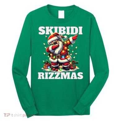 Skibidi Rizzmas Funny Christmas Dab Long Sleeve Shirt