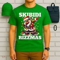 Skibidi Rizzmas Funny Christmas Dab T-Shirt thumb 6