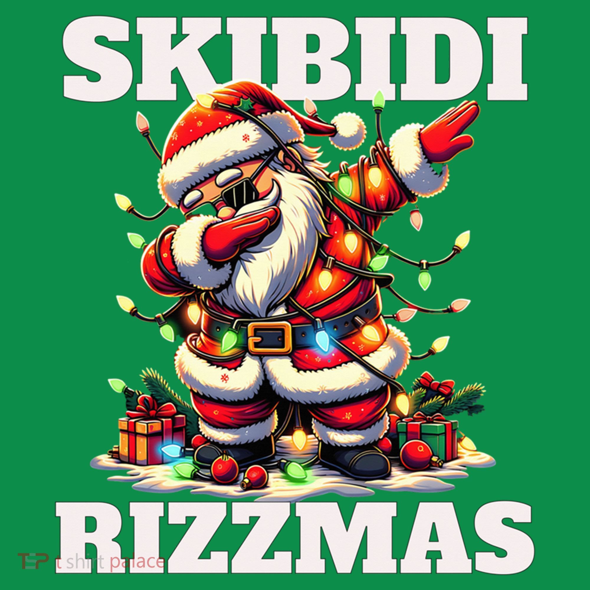 Skibidi Rizzmas Funny Christmas Dab T-Shirt