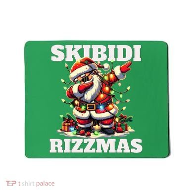 Skibidi Rizzmas Funny Christmas Dab Mousepad