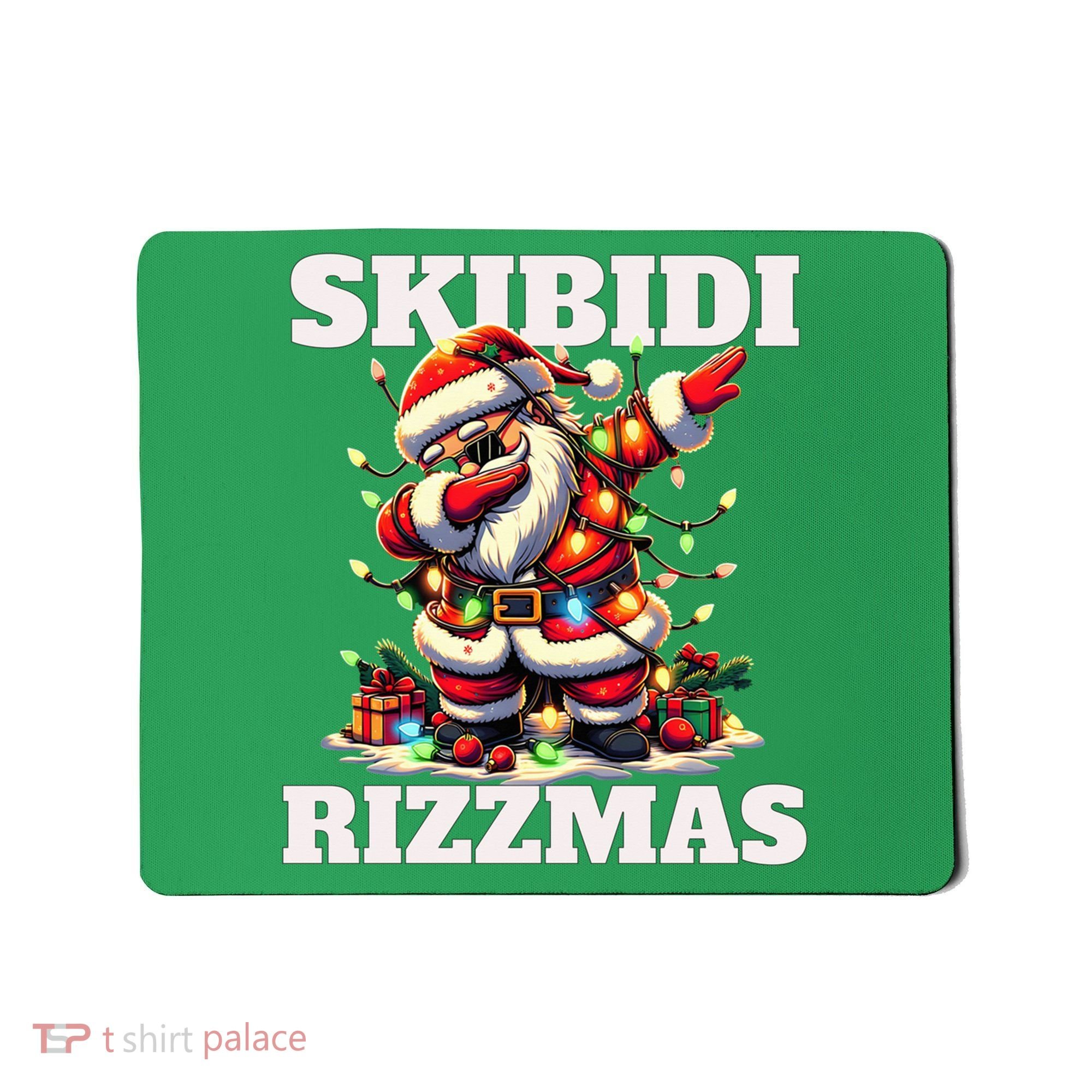 Skibidi Rizzmas Funny Christmas Dab Mousepad