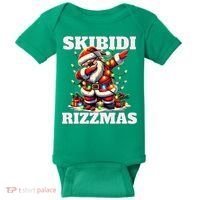 Skibidi Rizzmas Funny Christmas Dab Baby Bodysuit thumb 0