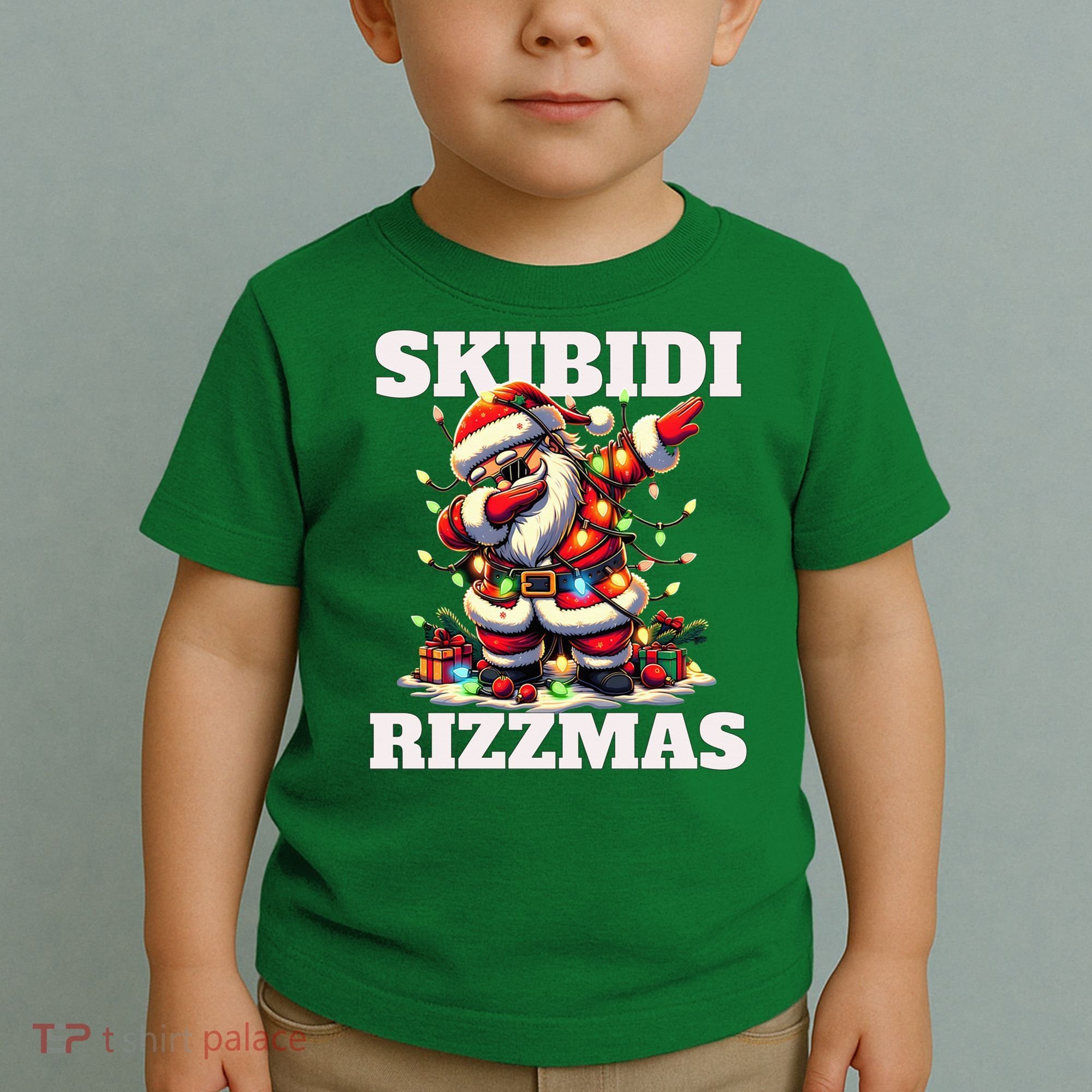 Skibidi Rizzmas Funny Christmas Dab Toddler T-Shirt