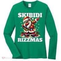 Skibidi Rizzmas Funny Christmas Dab Women's Long Sleeve Shirt thumb 0