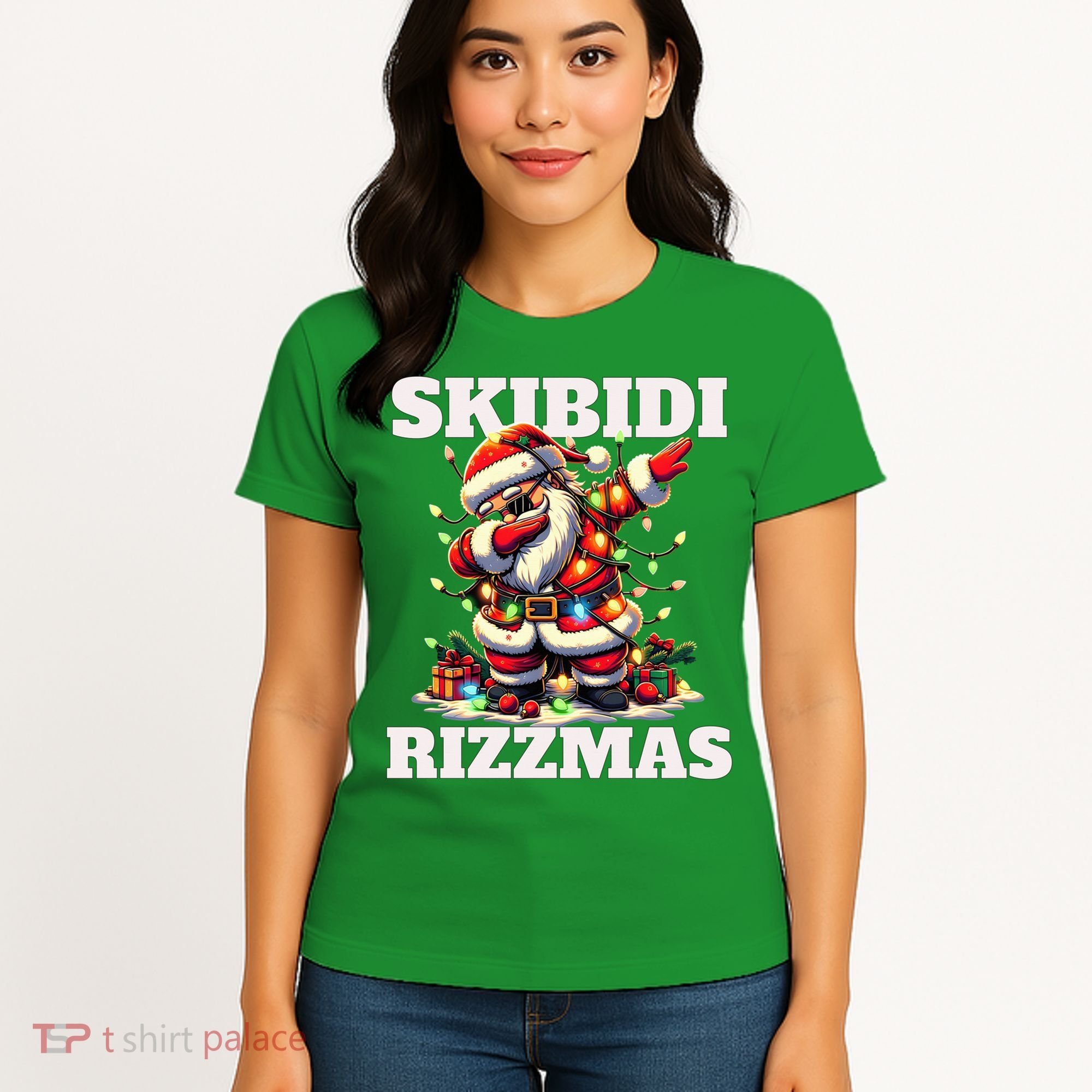Skibidi Rizzmas Funny Christmas Dab Women's T-Shirt
