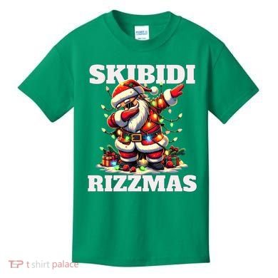 Skibidi Rizzmas Funny Christmas Dab Kids T-Shirt