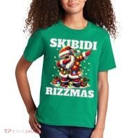 Skibidi Rizzmas Funny Christmas Dab Kids T-Shirt thumb 2