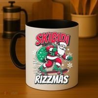 Skibidi Rizzmas Funny Santa Rizz Christmas Coffee Mug thumb 4
