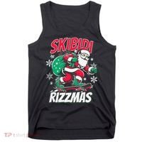 Skibidi Rizzmas Funny Santa Rizz Christmas Tank Top thumb 0