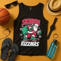 Skibidi Rizzmas Funny Santa Rizz Christmas Tank Top thumb 4