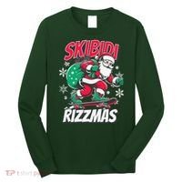 Skibidi Rizzmas Funny Santa Rizz Christmas Long Sleeve Shirt thumb 0