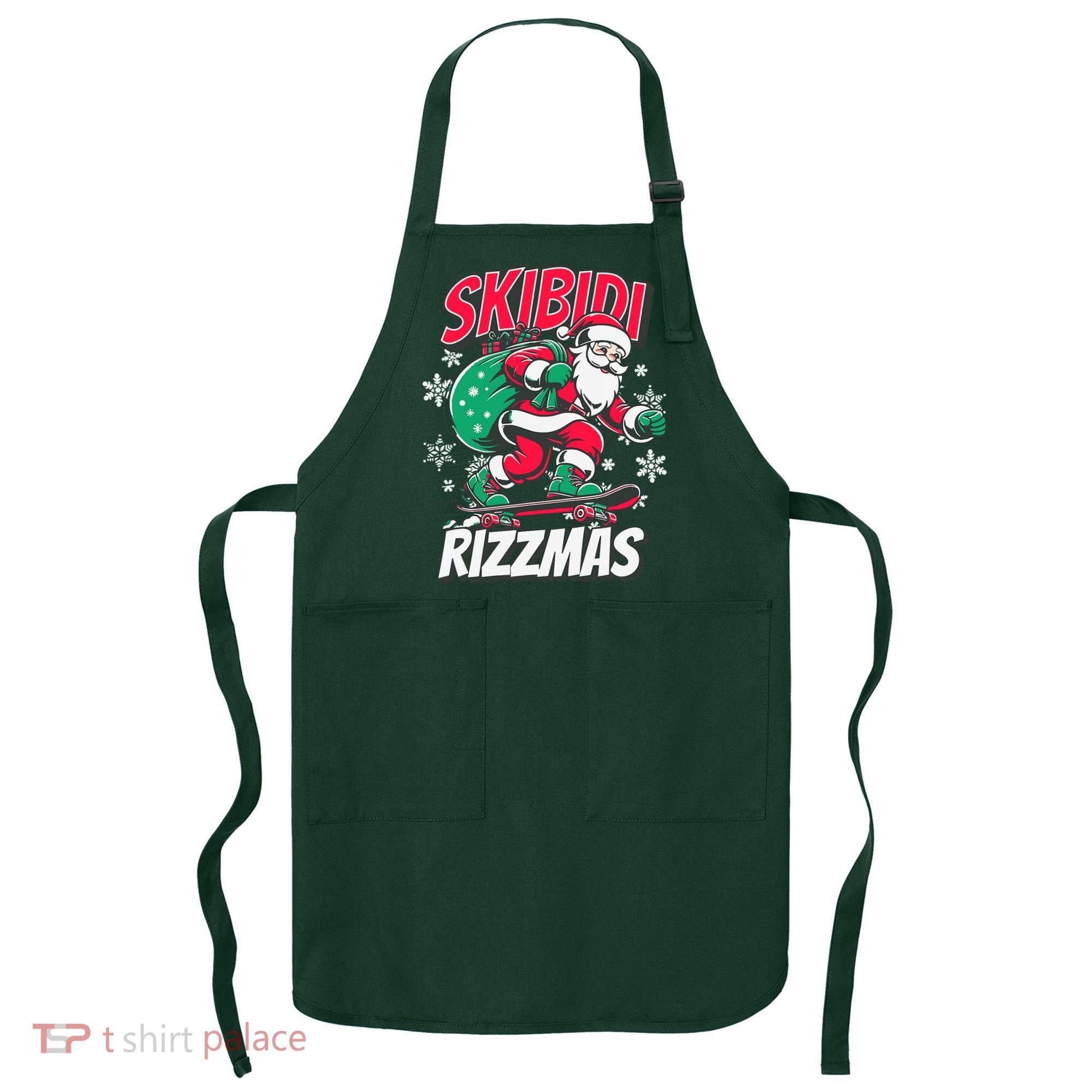 Skibidi Rizzmas Funny Santa Rizz Christmas Apron