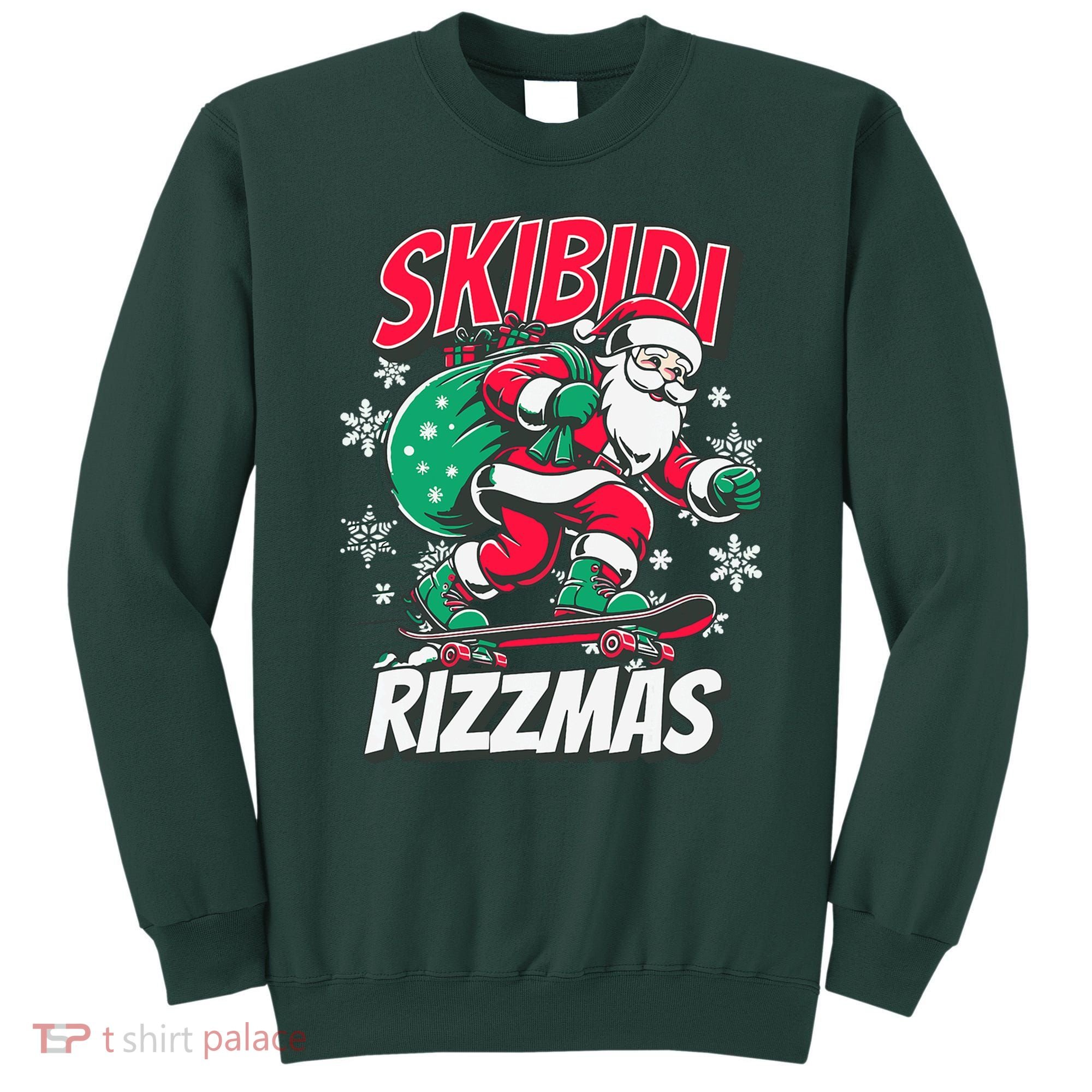 Skibidi Rizzmas Funny Santa Rizz Christmas Sweatshirt