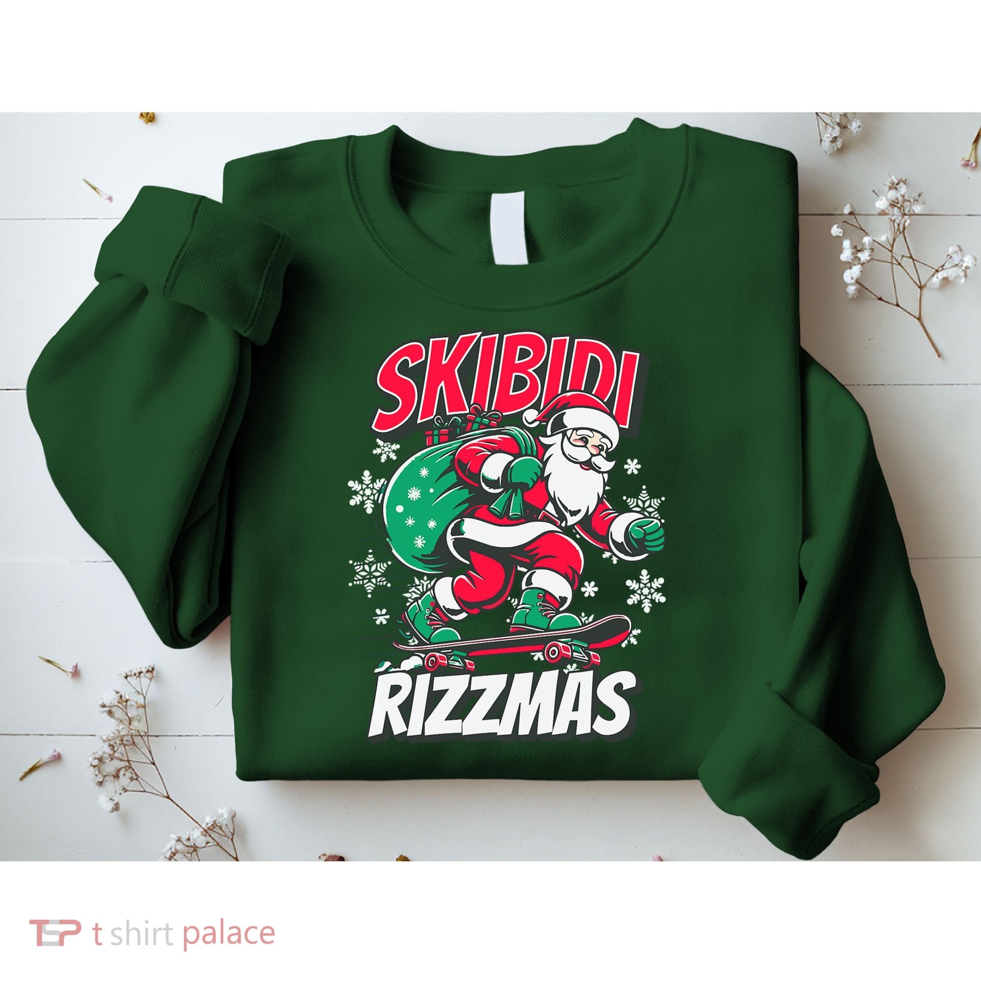 Skibidi Rizzmas Funny Santa Rizz Christmas Sweatshirt