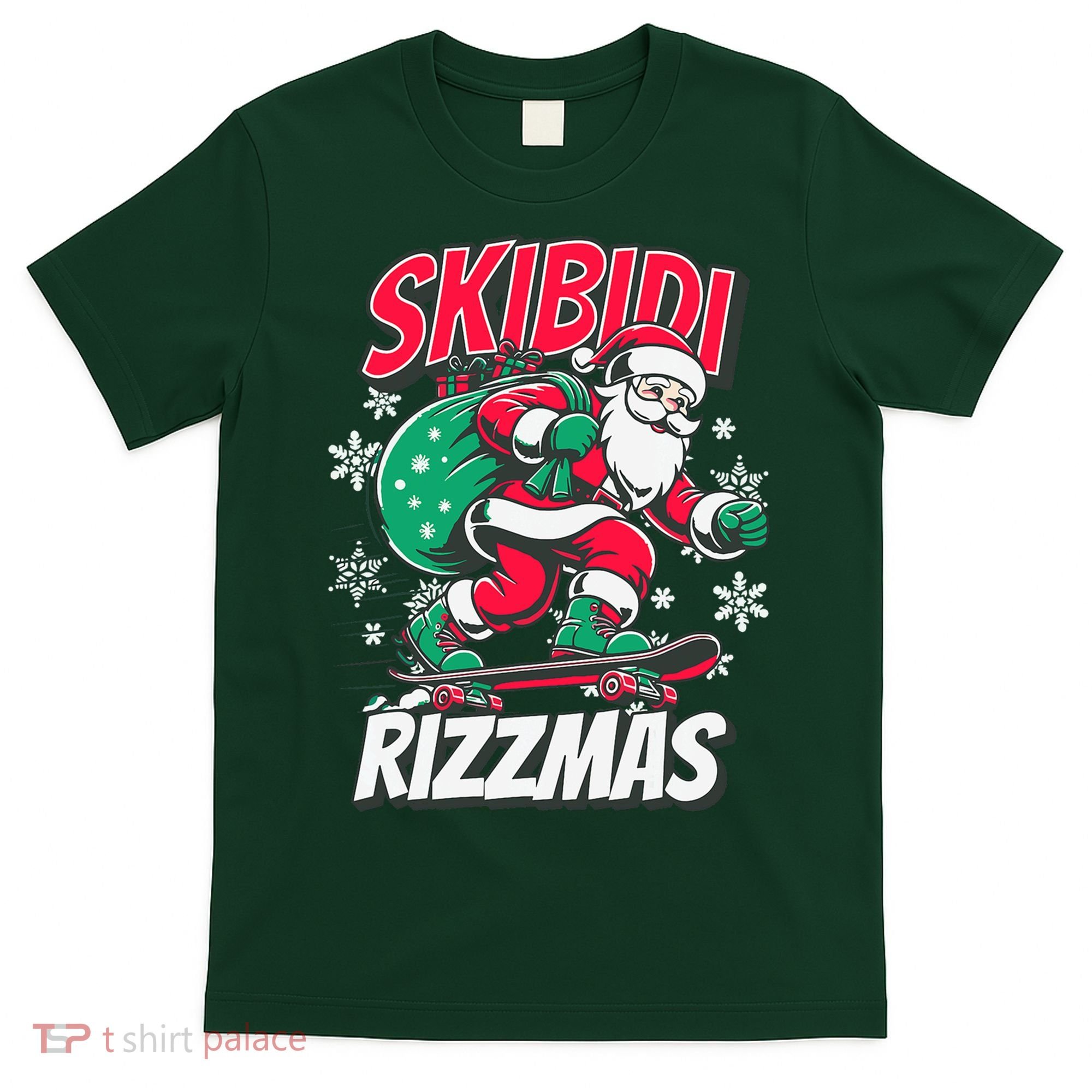 Skibidi Rizzmas Funny Santa Rizz Christmas T-Shirt