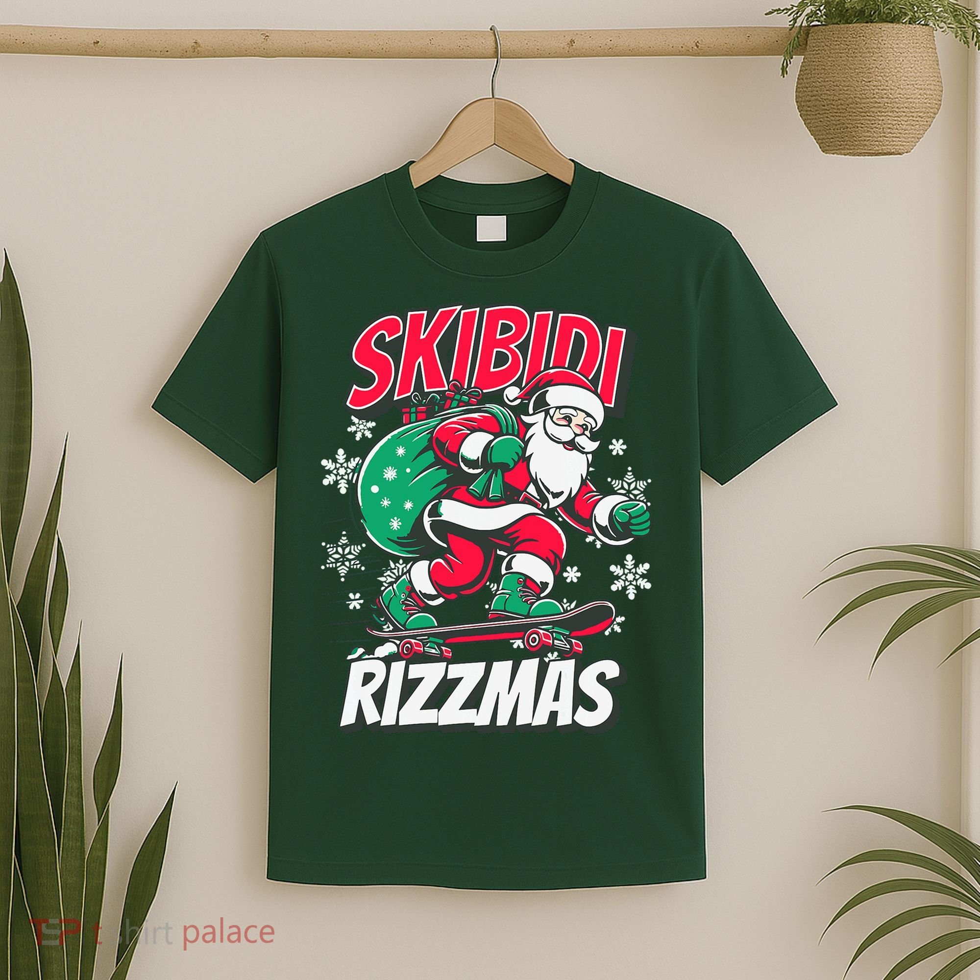 Skibidi Rizzmas Funny Santa Rizz Christmas T-Shirt