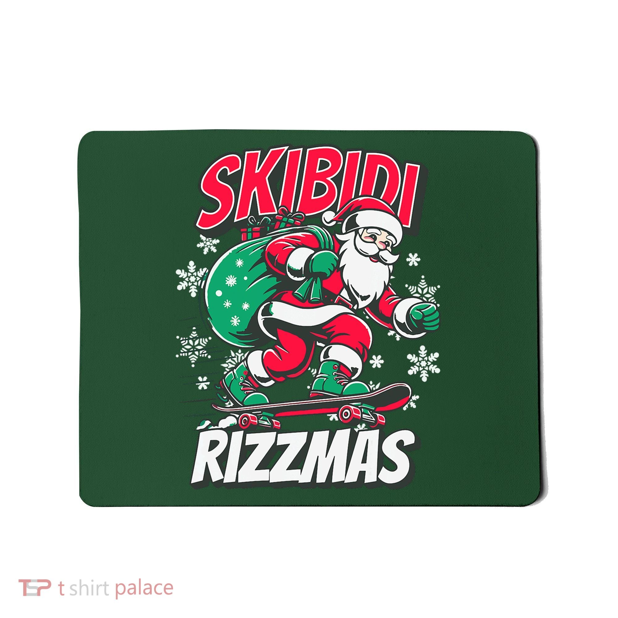 Skibidi Rizzmas Funny Santa Rizz Christmas Mousepad