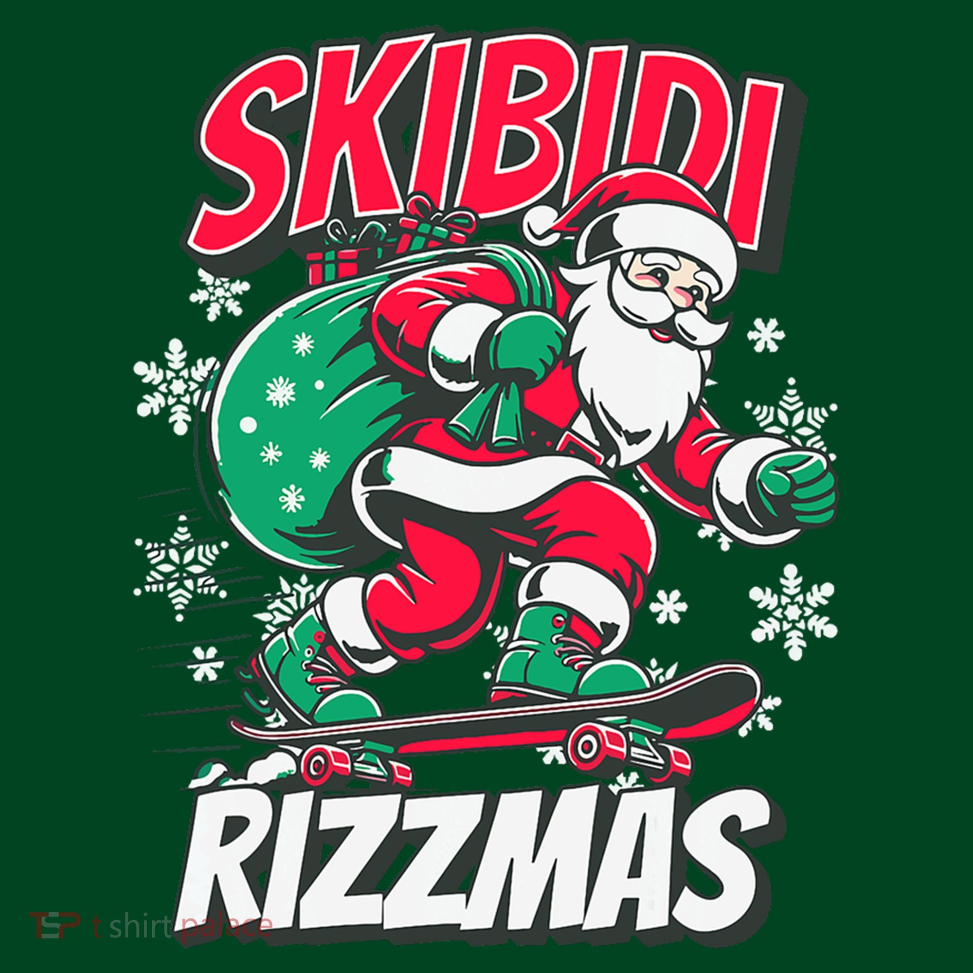 Skibidi Rizzmas Funny Santa Rizz Christmas Kids Sweatshirt
