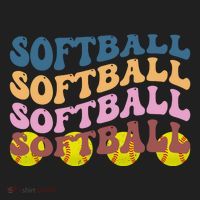 Softball Retro Groovy Sport Lover Women's Sweatshirt thumb 2