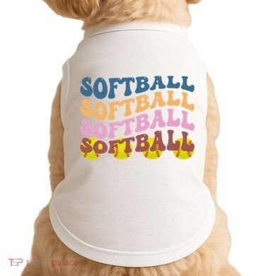 Softball Retro Groovy Sport Lover Doggie Tank