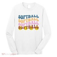 Softball Retro Groovy Sport Lover Long Sleeve Shirt thumb 0