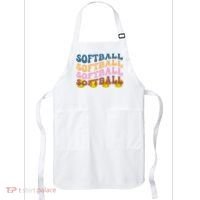 Softball Retro Groovy Sport Lover Apron thumb 0