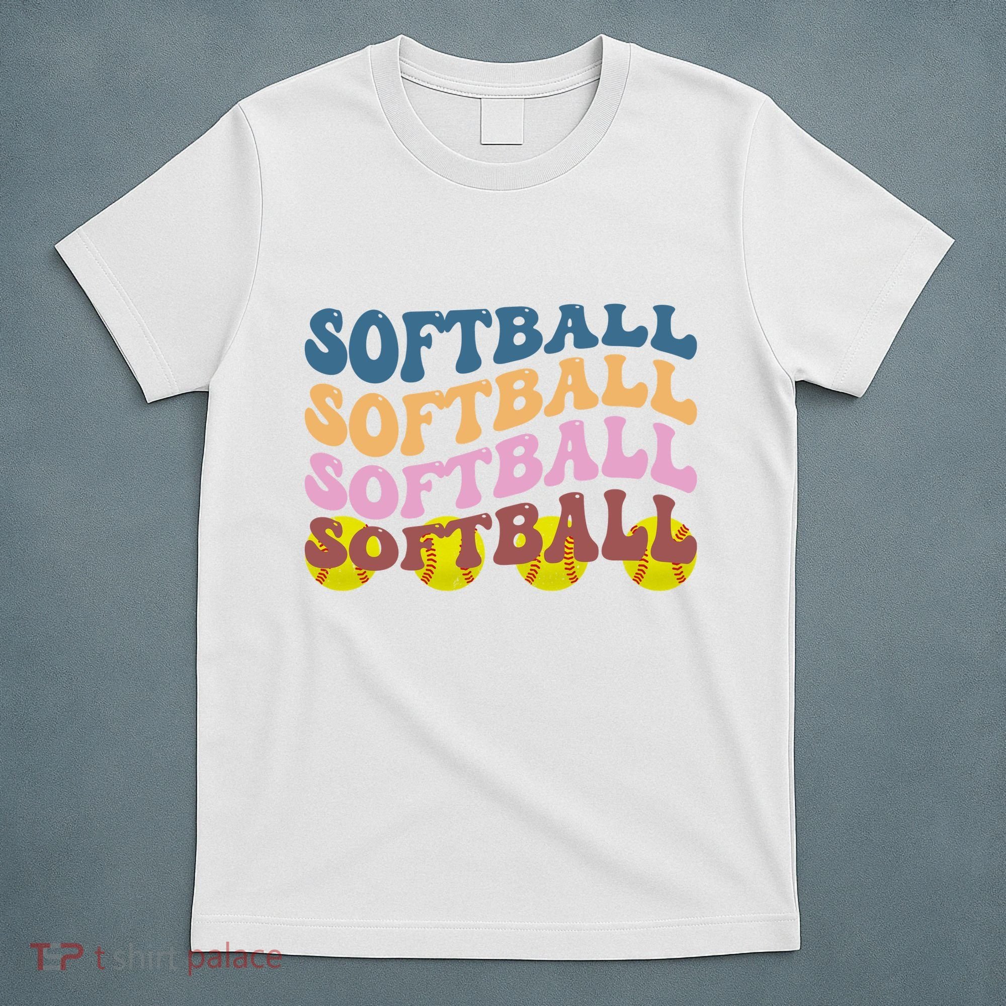 Softball Retro Groovy Sport Lover T-Shirt