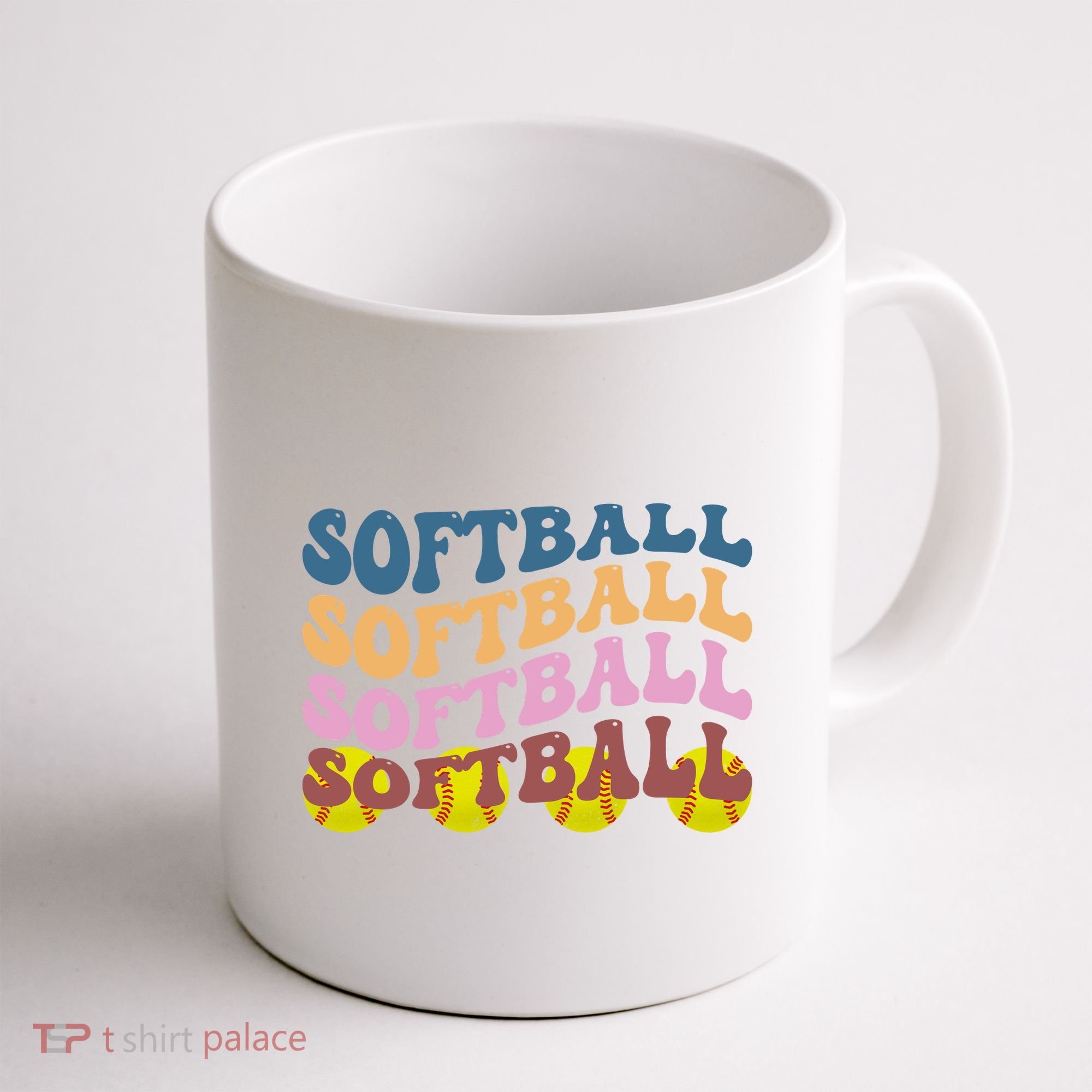 Softball Retro Groovy Sport Lover Coffee Mug
