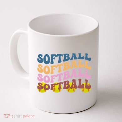Softball Retro Groovy Sport Lover Coffee Mug