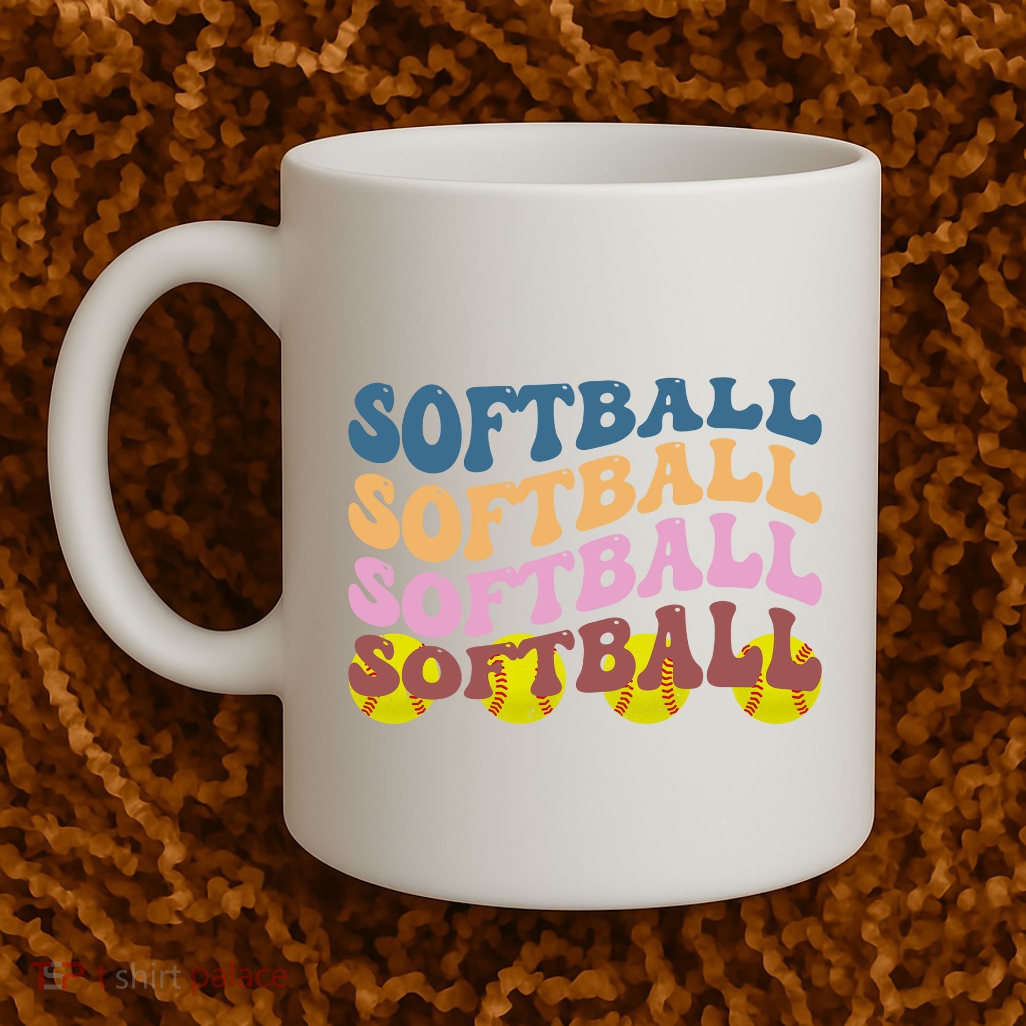 Softball Retro Groovy Sport Lover Coffee Mug