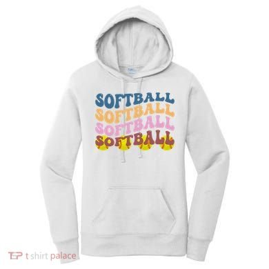 Softball Retro Groovy Sport Lover Women's Hoodie