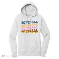 Softball Retro Groovy Sport Lover Women's Hoodie thumb 0