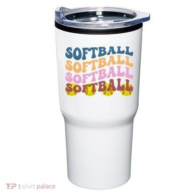 Softball Retro Groovy Sport Lover Tumbler