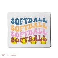 Softball Retro Groovy Sport Lover Mousepad thumb 0