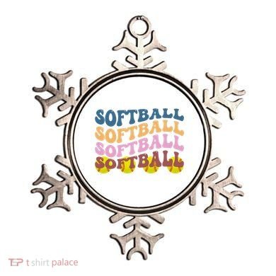 Softball Retro Groovy Sport Lover Ornament
