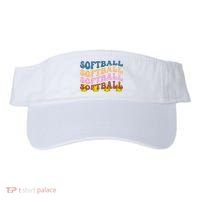Softball Retro Groovy Sport Lover Visor thumb 0