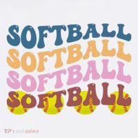 Softball Retro Groovy Sport Lover Kids Sweatshirt thumb 2