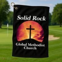 Solid Rock Global Methodist Church Faith Golf Towel thumb 1