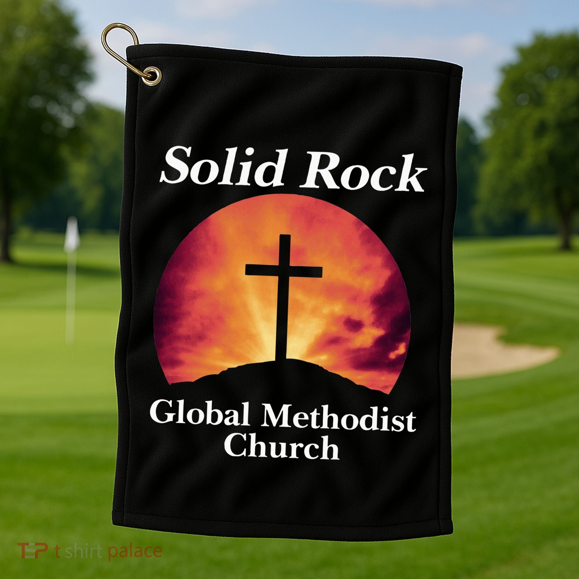 Solid Rock Global Methodist Church Faith Golf Towel