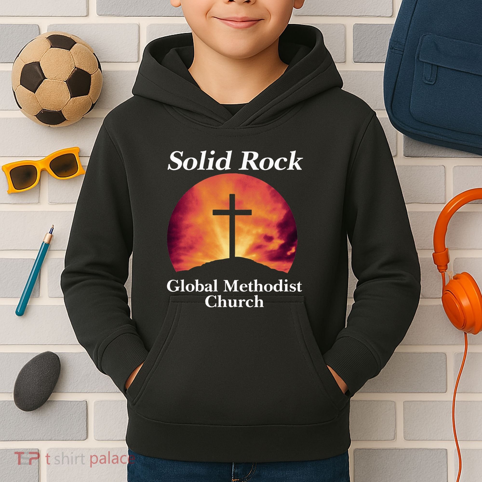 Solid Rock Global Methodist Church Faith Kids Hoodie