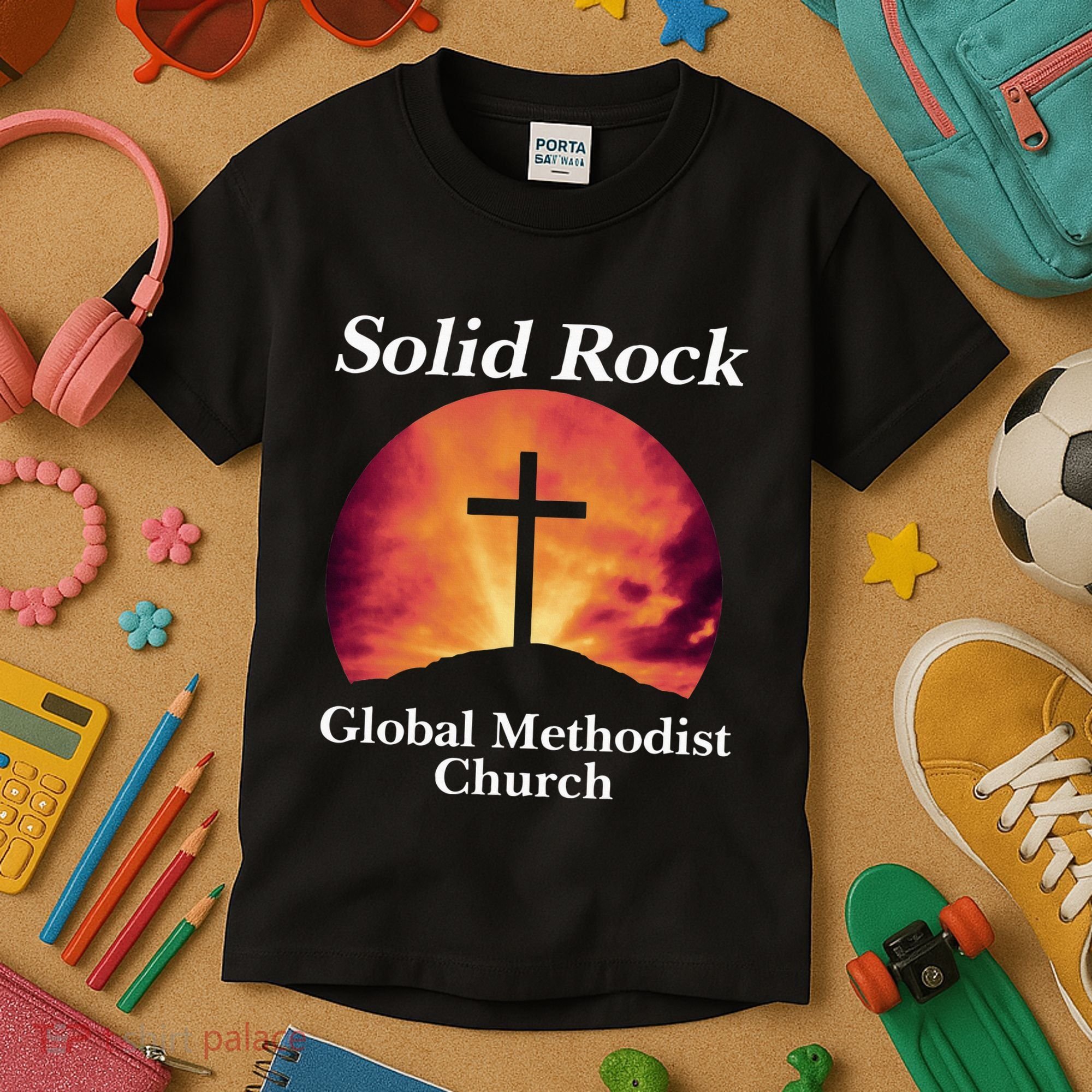 Solid Rock Global Methodist Church Faith Kids T-Shirt
