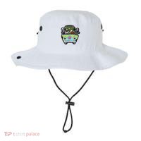 Skeleton Riding Hippie Van Halloween Costume Retro Bones Bucket Hat thumb 0
