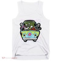 Skeleton Riding Hippie Van Halloween Costume Retro Bones Tank Top thumb 0
