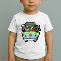 Skeleton Riding Hippie Van Halloween Costume Retro Bones Toddler T-Shirt thumb 2