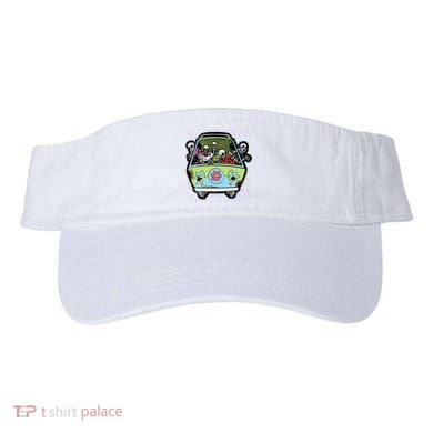 Skeleton Riding Hippie Van Halloween Costume Retro Bones Visor