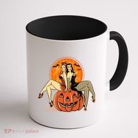 Sexy Retro Halloween Pinup Girls Coffee Mug thumb 1